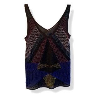 ONE TEASPOON | Sheer Hand Beaded Colorblock Cami